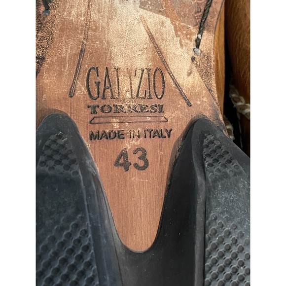 VTG Galizio Torresi Stitched Leather Loafers Men’s EU 43/US 10 Made In Italy - Picture 14 of 14